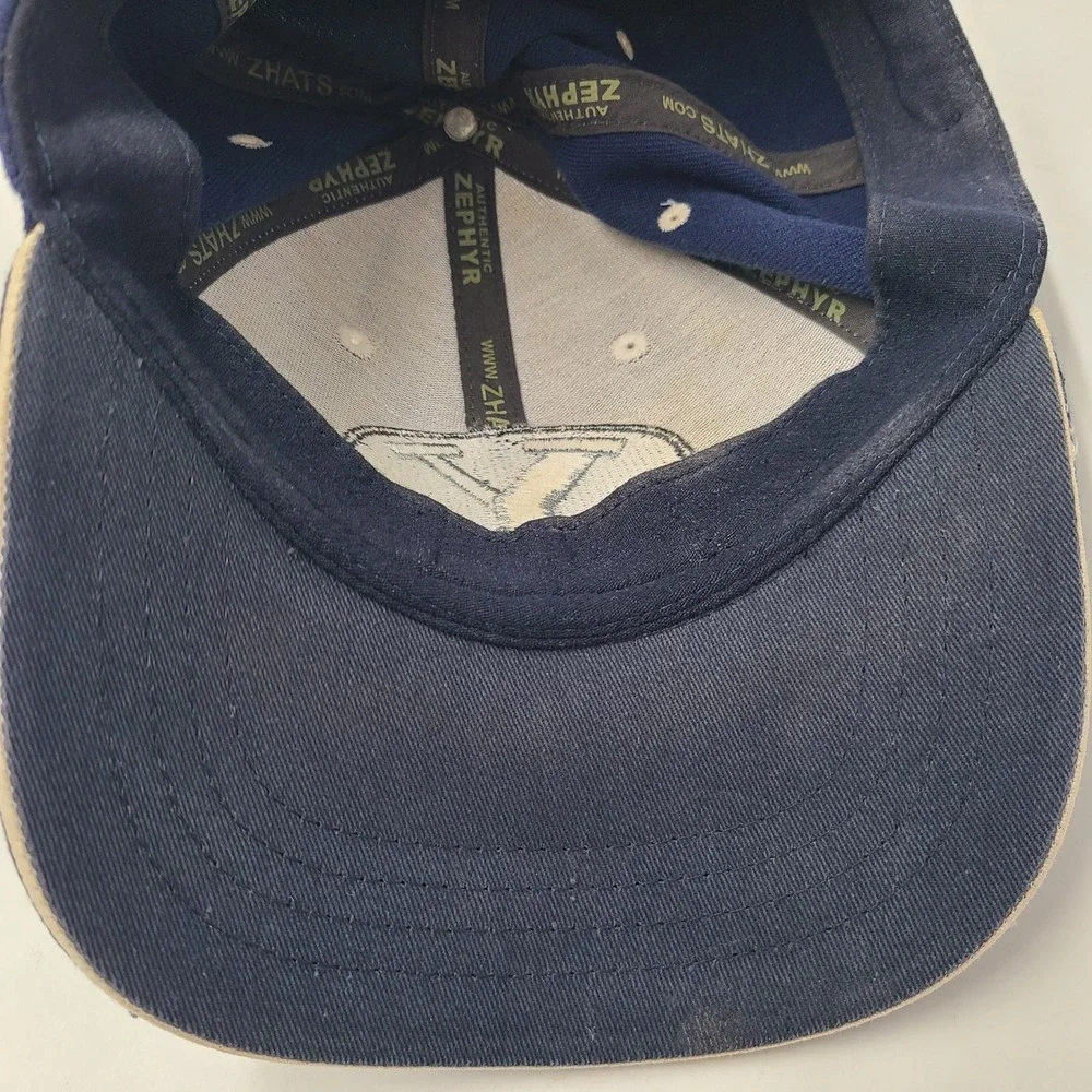 BYU Cougars Hat‎ Fitted M-L Zephyr Gray Blue NCAA Brigham Young University Men